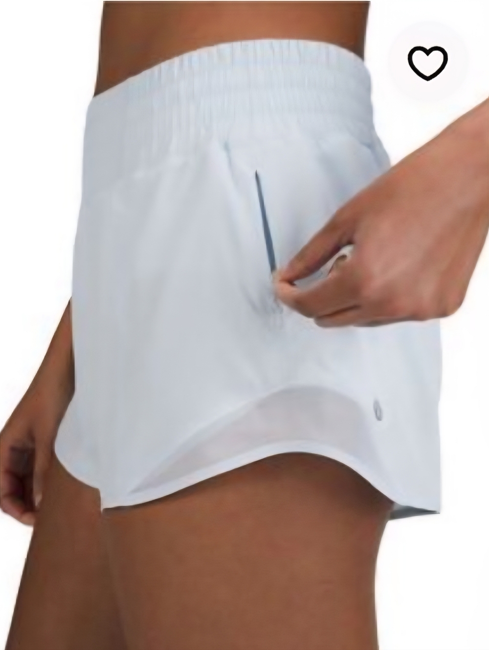 Lululemon Hotty Hot High-Rise Lined Short 2.5" Powder Blue Size 0
